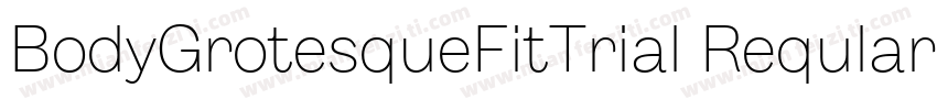 BodyGrotesqueFitTrial Reqular字体转换